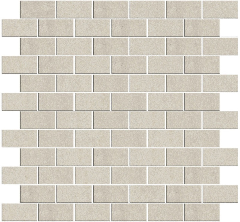 Atelier White Porcelain Mosaic - 1" X 2" Brick - Honed