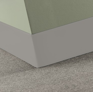 Johnsonite Silver Grey Rubber Traditional Duracove Thermoplastic Wall Base - 6" X 48" X 1/8" Toeless - Traditional Duracove Thermoplastic Wall Base