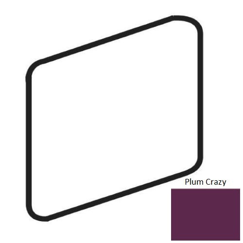 Color Wheel Classic Plum Crazy Ceramic Wall Trim - 2" X 2" Bullnose Corner - Semi Gloss