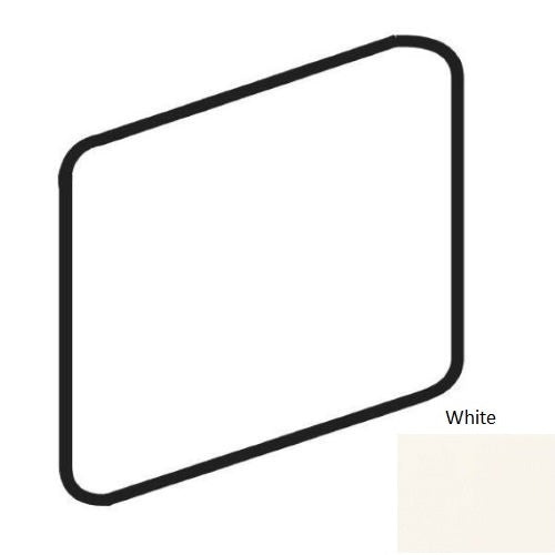 Color Wheel Classic White Ceramic Wall Trim - 2" X 2" Bullnose Corner - Semi Gloss, Per Pack: 5 Pcs