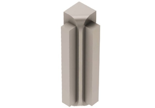Rondec Step 90 Degree Inside Corner Metal Tile Edging Trim - Satin Nickel Anodized Aluminum
