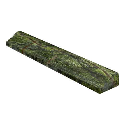 Rain Forest Green Marble Liner - 2" X 12" F5 Chair Rail - Polished