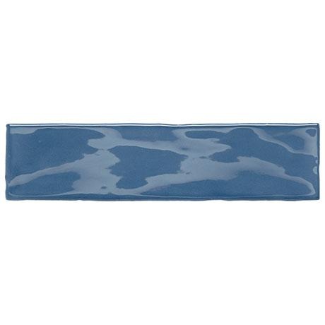 Costa Clara Blue Wave Ceramic Tile - Glossy - 3" X 12", Per Pack: 12 Sqft