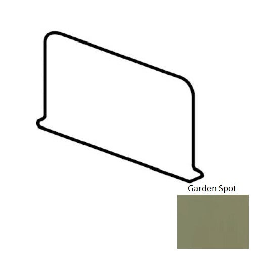 Color Wheel Classic Garden Spot Ceramic Wall Trim - 4 1/4" X 6" Sanitary Cove Base Corner Left - Semi Gloss, Per Pack: 5 Pcs