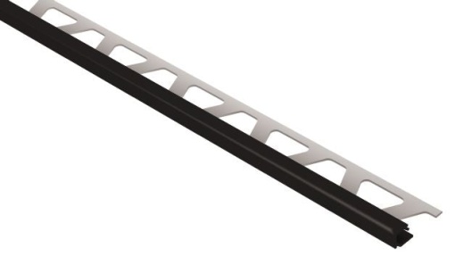 Quadec Square Edge Metal Tile Edging Trim - Black Color Coated Aluminum