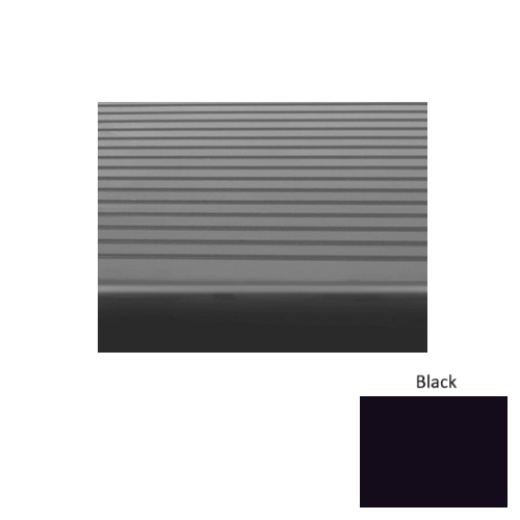 Tread Rib Solid 80 Black Light Duty Rib Design Rubber (Sq) With Safety Yellow ...