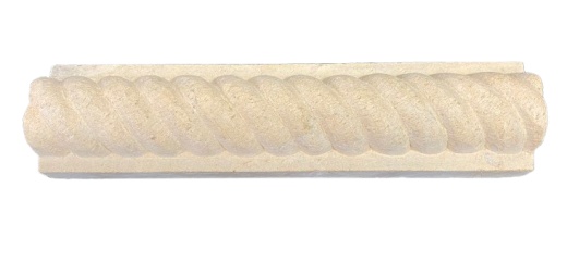Full Liner Sample - Sunflower Limestone Rope Liner - 1 1/2" X 11 3/4" X 3/4" Honed