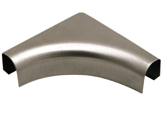 Rondec 1 1/2" Radius Sink Corner Metal Tile Edging Trim - Stainless Steel