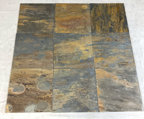 California Gold Slate Tile - Natural Cleft Face, Gauged Back