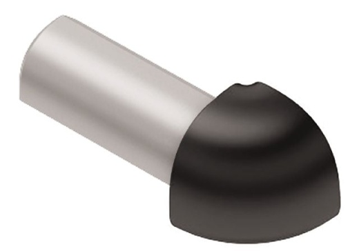 Rondec 90 Degree Outside Corner Metal Tile Edging Trim - Black Color Coated Aluminum