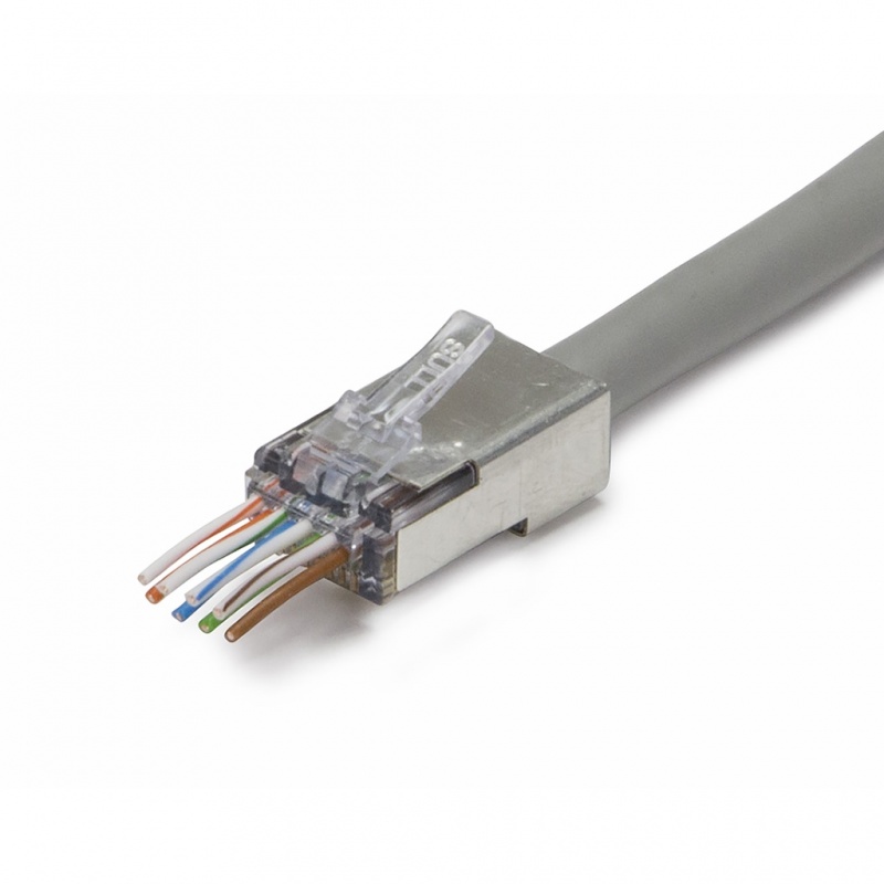 Platinum Tools Ezex-44 Shielded Cat6 Connectors - Jar Of 50