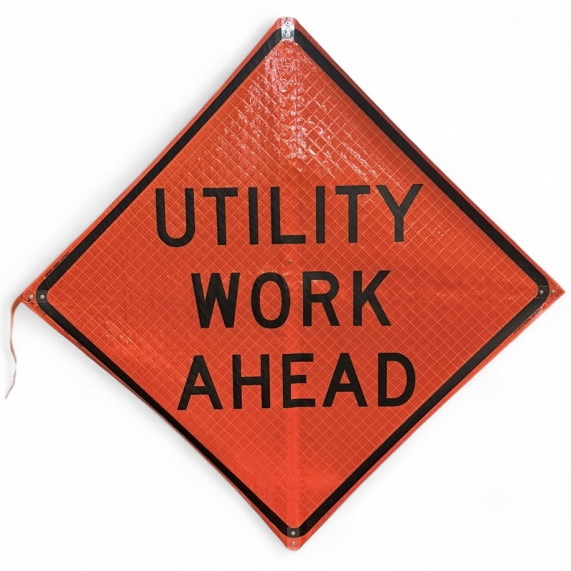 Utility Construction Sign 48In Hi-Vis Reflective