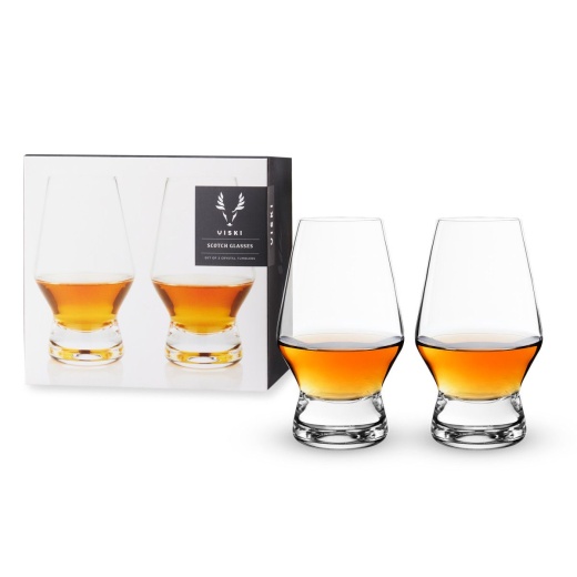 Raye Crystal Footed Scotch Glasses Viski®