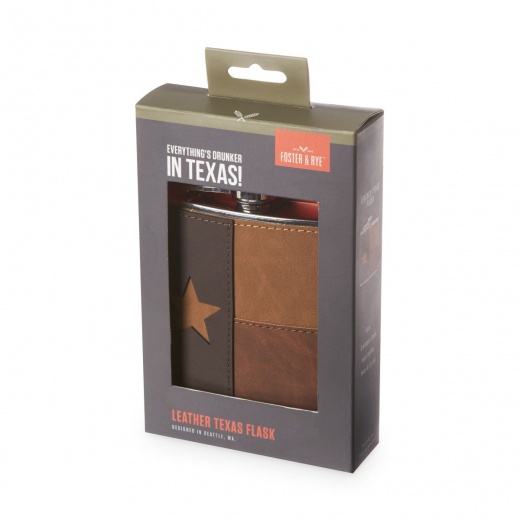 Leather Texas Flask by Foster & Rye™