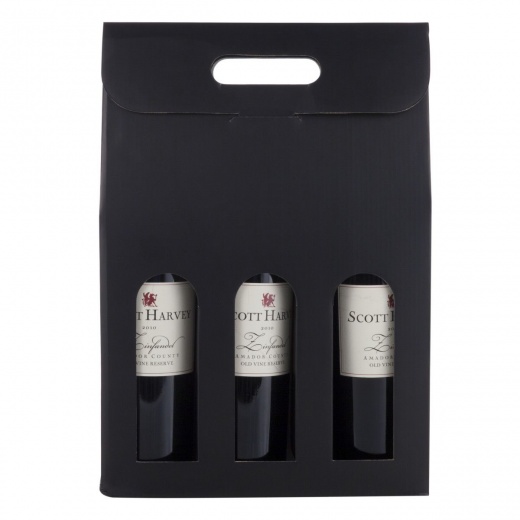 Black 3-Bottle Carrier by Cakewalk