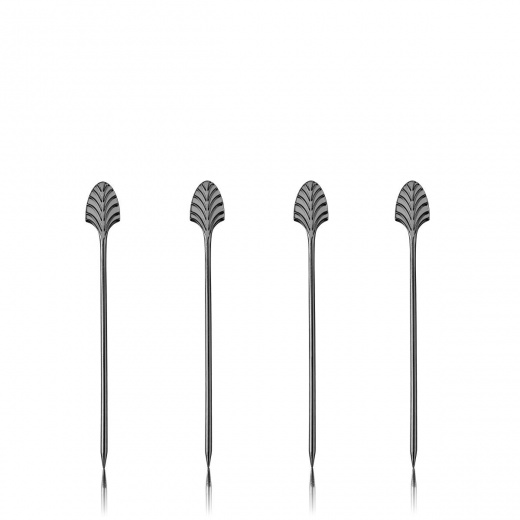 Gunmetal Deco Cocktail Picks By Viski