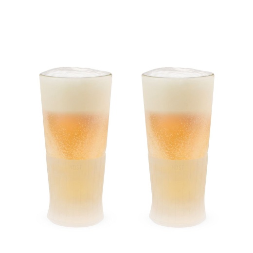 Glass Freeze Beer Glass (Set Of Two) By Host - The Ultimate Beer Drinking Experience