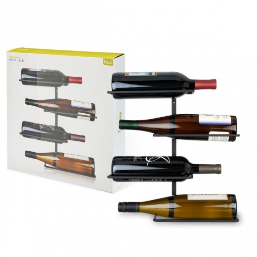 True Four Bottle Wall Mounted Wine Rack