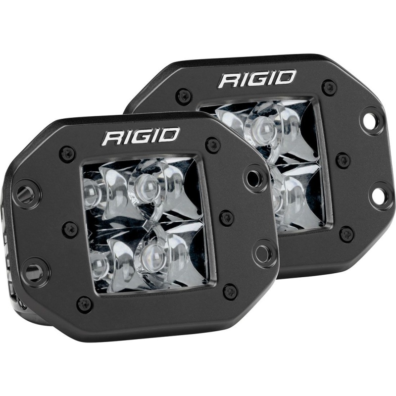 Rigid Industries 3″ X 3″ D-Series Pro Flush Mount Spot Lights – Midnight Edition – Pair