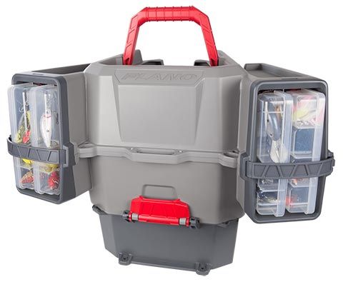 Plano Kayak V-Crate Tackle Box System – Gray/Red
