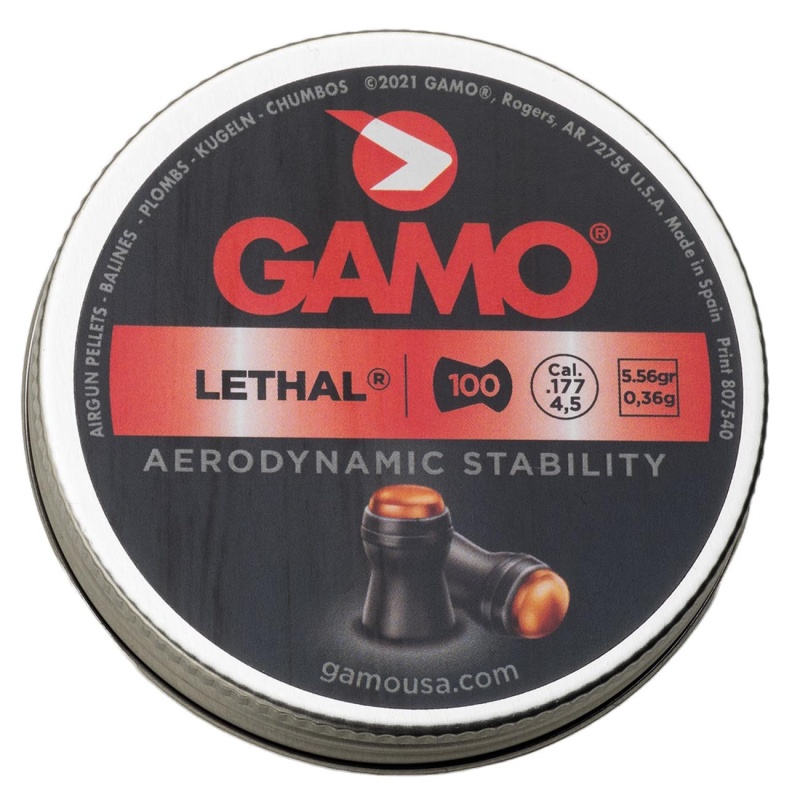 Gamo .177Cal “Lethal” Steel Domed Pellets – 5.56 Grain (100 Count)