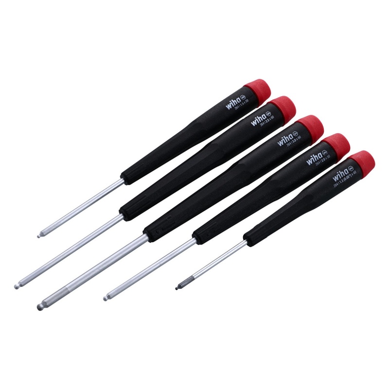 Wiha Precision Ball End Hex Metric Screwdriver Set (5 Piece Set)