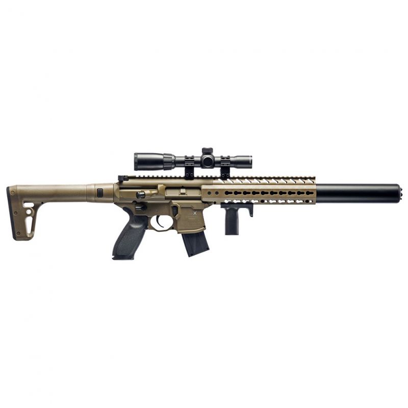 Sig Sauer Mcx .177Cal Co2 Powered Pellet Air Rifle With 1-4X24mm Scope – Flat Dark Earth
