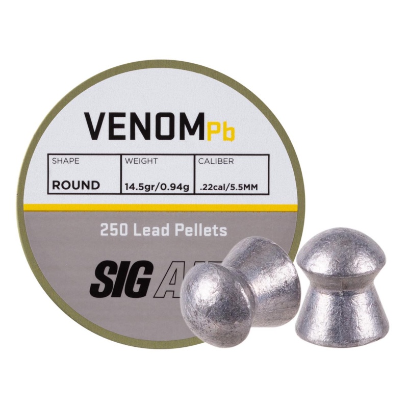 Sig Sauer .22Cal Venom Domed Pellets – 14.5 Grain (250 Count)