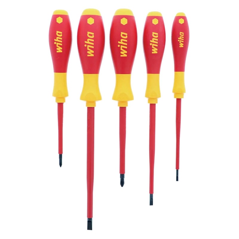 Wiha Insulated Softfinish Slotted And Phillips Screwdriver Set (5 Piece Set)