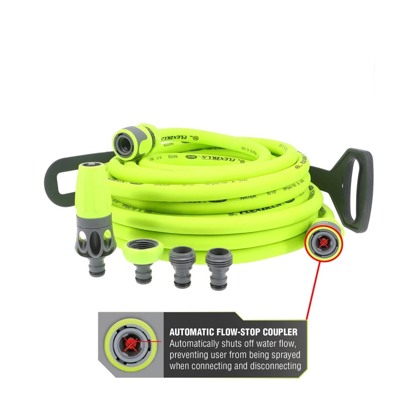 Flexzilla® Garden Hose Kit With Quick Connect Attachments, 1/2″ X 50′, Zillagreen®