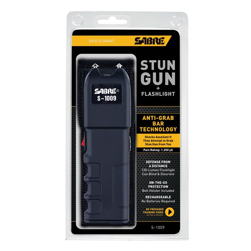 Sabre Tactical Stun Gun With Led Flashlight And AntiGrab Technology