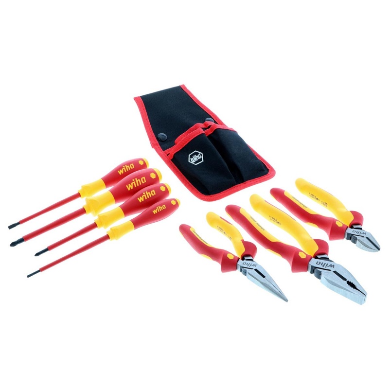 Wiha Insulated Industrial Pliers And Screwdriver Set (7 Piece Set)