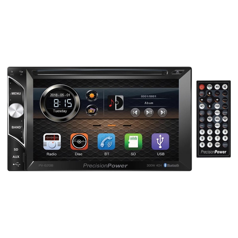 Precision Power Double Din Fixed Face Touchscreen Dvd Receiver