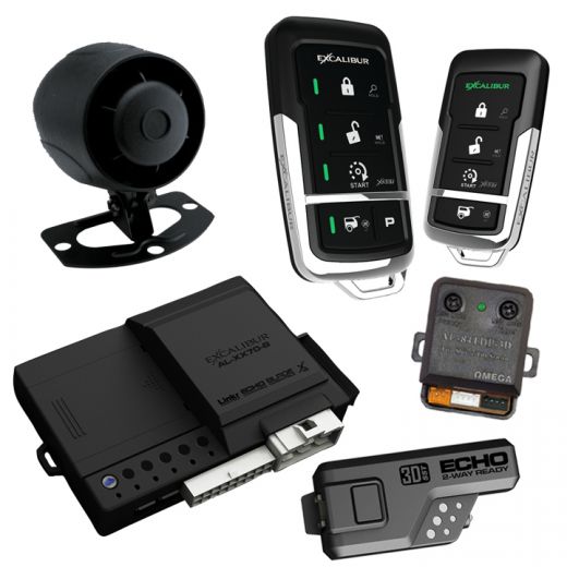 Excalibur 2-Way Car Alarm System with Remote Start – 3000 Foot Range