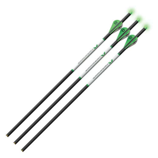Centerpoint 20″ Premium Crossbow Arrow With Green-Lighted Nocks (3-Pack)