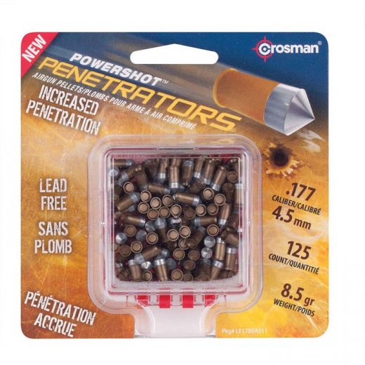 Crosman .177Cal Gold Flight Penetrator Pellets – 8.5 Grain (125 Count)