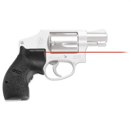 Crimson Trace Lasergrips For Smith & Wesson J-Frames (Round Butt), Red Laser