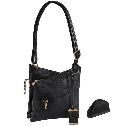 Bulldog Cross Body Style Purse With Holster – Black