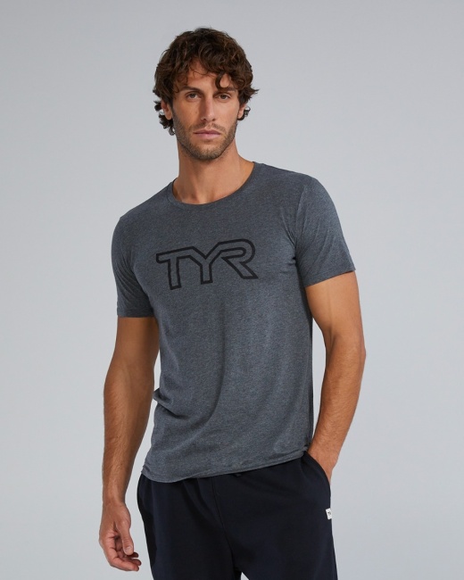 Tyr Men's Ultrasoft Lightweight Tri Blend Tech Tee - Big Logo