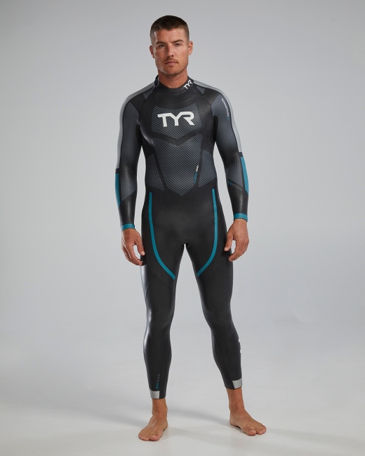 Tyr Men's Hurricane® Wetsuit Cat 3, 557 Silver/Turq/Pink, M/l