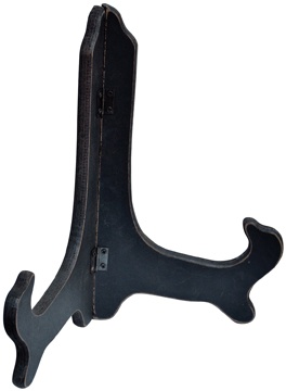 Black Wood Plate Stand, 9"