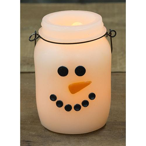 Snowman Keeping Jar W/Timer