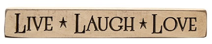 Live Laugh Love Engraved Block, 12"