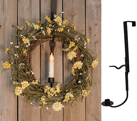Wreath & Candle Holder (2 Pieces)
