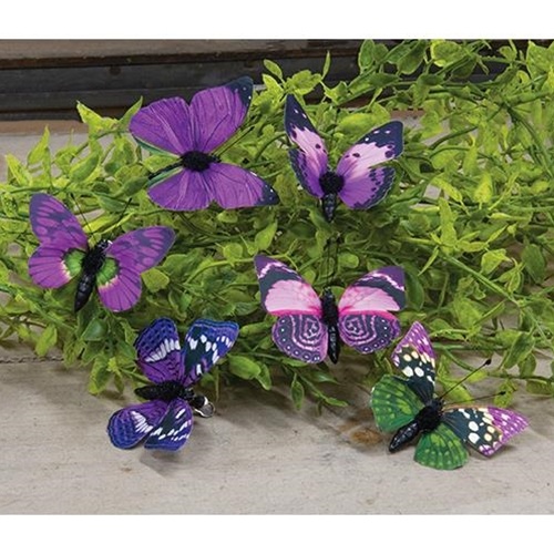 Purple Butterfly Clip, 6 Asstd