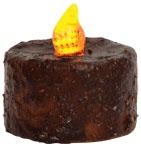 Burnt Mustard LED Tealight - Rustic, Battery Operated Candle Alternative