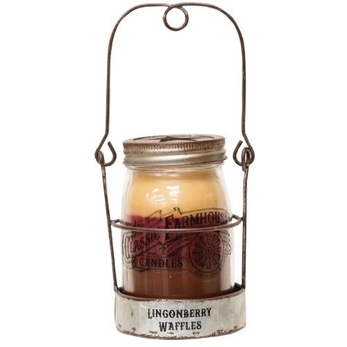 Lingonberry Waffles 3 Layer Jar Candle W/Tin Holder