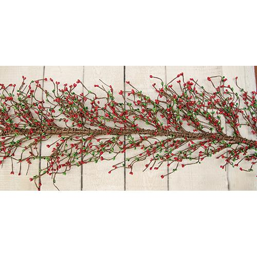 Pip Berry Garland - 4 Ft. - Red & Green
