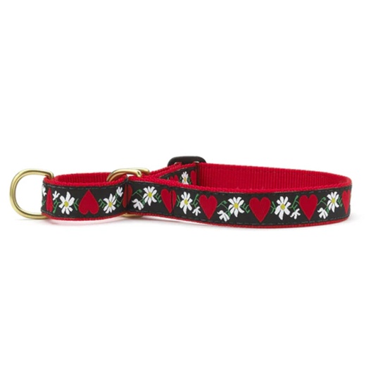 Hearts And Flowers Martingale Collar by Up Country