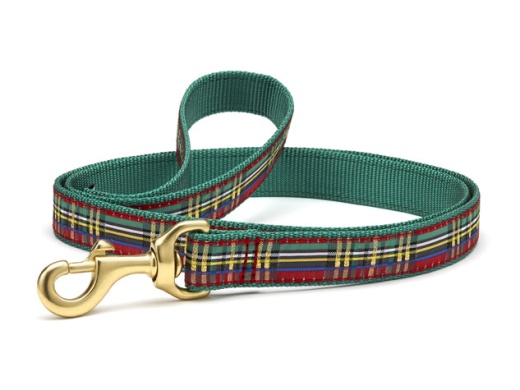 Christmas Sparkle Plaid Small Breed Dog Lead - Up Country